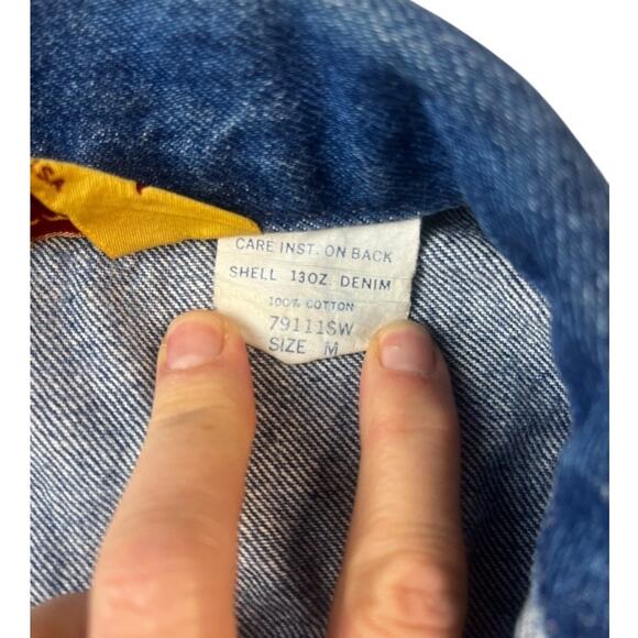 Vintage 1970s Rustler Jean Jacket  79111SW | Mens M, Blue Denim Trucker, USA - Picture 4 of 16